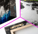 Moody River, Green Forest, Reflective Water, Canvas Print, Nature Wall Art, Tranquil Landscape, Modern Home Decor, Living Room Art