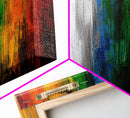 Lantern Abstract Art, Colorful Rustic Decor, Modern Cabin Wall Art, Bright Festival Painting, Bohemian Aesthetic, Framed Canvas Print