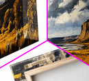 Dramatic Cliffs, Western Landscape, Bold Sky Art, Rustic Decor, Large Landscape Print, Wilderness Wall Art, Framed Canvas Print, Office Art