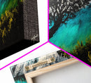 Abstract, Windy Tree, Coastal, Storm, Framed Canvas Print, Moody Wall Art, Large Wall Art, Nature Art, Modern Home Decor, Living Room Wall Art