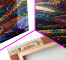 Gecko Art, Colorful Lizard, Desert Wall, Framed Canvas Print, vibrant reptile painting, boho wildlife wall decor, eclectic living room accent