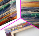 Waves Archway, Ocean, Framed Canvas Print, Coastal Wall Art, Colorful Boho Living Room Decor, Mediterranean Beach Home Accent Piece