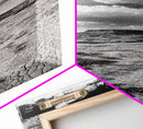 Desert Butte View, Southwest Horizon, Dramatic Sky, Framed Canvas Print, Boho Living Room Art, Western Landscape Photography, Man Cave
