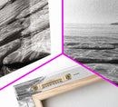 Crystal Cove, Reflections Water, Seaside Stones, Canvas Print, Tranquil Coastal Wall Art, Beach Bathroom Decor, Minimalist Style