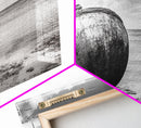 Weathered Buoy, Nautical Rope, Coastal Still Life, Beach Found Object, Framed Canvas Print, Beach House Art, Bathroom Wall Decor