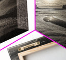 Secluded Beach, Sunset Glow, Reflected Light, Framed Canvas Print, Tranquil Ocean Wall Art, Modern Bedroom Decor, Zen Vibes
