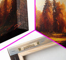 A Forest In Autumn, Fall Decor, Extra Large Wall Art, Framed Panoramic Canvas Print, Framed Wall Decor