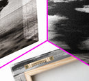 Smoke Storm, Desert Vortex, Abstract Motion, Surreal Art, Framed Canvas Print, Black and White Wall Art, Modern Office Decor, Dark Aesthetic