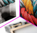 Nautical Knot, Bold Rope, Maritime Wall Decor, Framed Canvas Print, Rustic Coastal Art, Nautical Theme, Bathroom Wall Art, Industrial Art