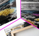 Island View, Coral Reef, Overwater Split Scene, Framed Canvas Print, Coastal Wall Art, Beach House Decor, Ocean Landscape Art