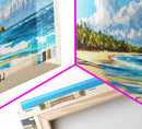 Bávaro Beach, Dominican Republic Panoramic Beach Print, Vacation Gift, Dominican Republic Wall Art, Beach Painting, Beach Decor, Beach Painting