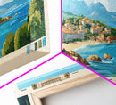 Corsica, France Panoramic Print, Vacation Gift, France Wall Art, Beach Painting, Beach Decor, Beach Or Lakehouse Art