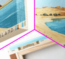 Dakhla dragon island, Morocco Panoramic Print, Vacation Gift, Morocco Wall Art, Beach Painting, Beach Decor, Beach Or Lakehouse Art
