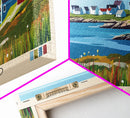 Fogo Island, Canada Panoramic Beach Print, Vacation Gift, Canada Wall Art, Framed Canvas Print, Framed Beach Painting