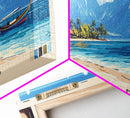 Gili Islands, Indonesia Panoramic Print, Vacation Gift, Indonesia Wall Art, Beach Painting, Beach Decor, Beach Or Lakehouse Art