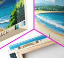 James Bond Beach, Jamaica Panoramic Beach Print, Vacation Gift, Jamaica Wall Art, Framed Canvas Print, Framed Beach Painting