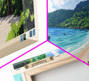 Koh Rong, Cambodia Panoramic Print, Vacation Gift, Cambodia Wall Art, Beach Painting, Beach Decor, Large Wall Art, Wood Frame Art