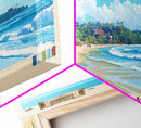 Kuta Beach, Indonesia Panoramic Beach Print, Vacation Gift, Indonesia Wall Art, Beach Painting, Beach Decor, Beach Painting