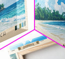 Long Set Beach, Cambodia Panoramic Print, Vacation Gift, Cambodia Wall Art, Beach Painting, Beach Decor, Large Wall Art, Wood Frame Art