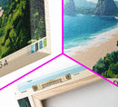 Praia do Rosa, Brazil Panoramic Print, Vacation Gift, Brazil Wall Art, Beach Painting, Beach Decor, Beach Or Lakehouse Art