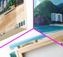 Tong Fuk Beach, Hong Kong Panoramic Print, Vacation Gift, Hong Kong Wall Art, Vacation Wall Art, Vacatation Memories, Beach Decor, Beach Or Lakehouse Art