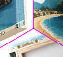 Trinidad Island, Brazil Panoramic Print, Vacation Gift, Brazil Wall Art, Beach Painting, Beach Decor, Large Wall Art, Wood Frame Art