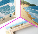 Twelvemile Beach, Michigan Panoramic Print, Vacation Gift, Michigan Wall Art, Beach Painting, Beach Decor, Large Wall Art, Wood Frame Art
