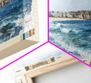 Bondi Beach, Sydney, Australia Watercolor Print, Vacation Gift, Sydney, Australia Wall Art, Beach Painting, Beach Decor, Large Wall Art, Wood Frame Art
