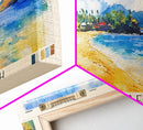 Devil’s Beach, Fiji Watercolor Beach Print, Vacation Gift, Fiji Wall Art, Beach Painting, Beach Decor, Beach Painting