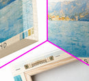 Granada Island, Granada Watercolor Print, Vacation Gift, Granada Wall Art, Beach Painting, Beach Decor, Large Wall Art, Wood Frame Art