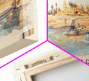 Hurghada, Egypt Watercolor Beach Print, Vacation Gift, Egypt Wall Art, Beach Painting, Beach Decor, Beach Painting
