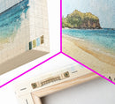 Liku Beach, Fiji Watercolor Print, Vacation Gift, Fiji Wall Art, Beach Painting, Beach Decor, Beach Or Lakehouse Art