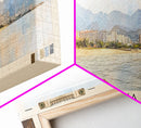 Sanya, China Watercolor Print, Vacation Gift, China Wall Art, Beach Painting, Beach Decor, Large Wall Art, Wood Frame Art