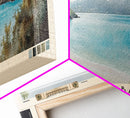 Trunk Bay, St. John Watercolor Print, Vacation Gift, St. John Wall Art, Beach Painting, Beach Decor, Large Wall Art, Wood Frame Art