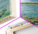 Glover’s Reef Atoll, Belize Watercolor Beach Print, Vacation Gift, Belize Wall Art, Beach Painting, Beach Decor, Beach Painting