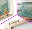 Hamilton Island, Australia Watercolor Print, Vacation Gift, Australia Wall Art, Beach Painting, Beach Decor, Large Wall Art, Wood Frame Art