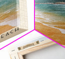 Middle Bay Beach, Hong Kong Watercolor Print, Vacation Gift, Hong Kong Wall Art, Beach Painting, Beach Decor, Large Wall Art, Wood Frame Art