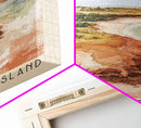 Prince Edward Island, Canada Watercolor Print, Vacation Gift, Canada Wall Art, Beach Painting, Beach Decor, Large Wall Art, Wood Frame Art