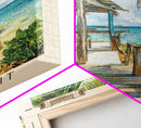 The Split, Belize Watercolor Beach Print, Vacation Gift, Belize Wall Art, Beach Painting, Beach Decor, Beach Painting