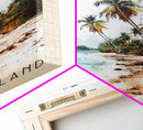 Trinidad Island, Brazil Watercolor Print, Vacation Gift, Brazil Wall Art, Beach Painting, Beach Decor, Large Wall Art, Wood Frame Art