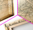 Vintage Vienna City Map Wall Art Canvas Print, Distressed Style Vienna Austria Map, Framed Wall Art, Cool Vienna Travel Wall Art, Office Art