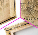 Distressed Houston map print poster canvas print, framed road map art, Texas map print poster canvas, Houston city map print poster canvas