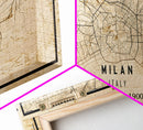 Vintage Milan Italy map print poster or framed canvas, Milan map print poster canvas, Milan city map print poster canvas, Travel Art