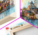 Istanbul Turkey Travel Print Wall Art, Panoramic City Art, Travel Art, Wall Decor, Vacation Gift, Framed Canvas Print Or Metal Art
