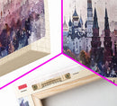 Kazan Russia Panoramic Travel Poster, Framed Canvas Print or Metal Wall Art, Travel Art, Home Decor, Panoramic Painting, Midcentury Art