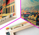 Alcalá Spain Travel Art, City Art, Framed Canvas Print or Metal Wall Art, Europe Travel Poster, Panoramic Wall Art, Extra Wide Wall Art