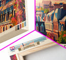 Bradford United Kingdom Travel Print Wall Art, Panoramic City Art, Travel Art, Wall Decor, Vacation Gift, Framed Canvas Print Or Metal Art