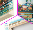 Cheboksary Russia Travel Art, City Art, Framed Canvas Print or Metal Wall Art, Europe Travel Poster, Panoramic Wall Art, Extra Wide Wall Art