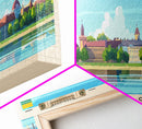 Kaunas Lithuania Travel Print Wall Art, Panoramic City Art, Travel Art, Wall Decor, Vacation Gift, Framed Canvas Print Or Metal Art