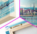 Khabarovsk Russia Travel Art, City Art, Framed Canvas Print or Metal Wall Art, Europe Travel Poster, Panoramic Wall Art, Extra Wide Wall Art